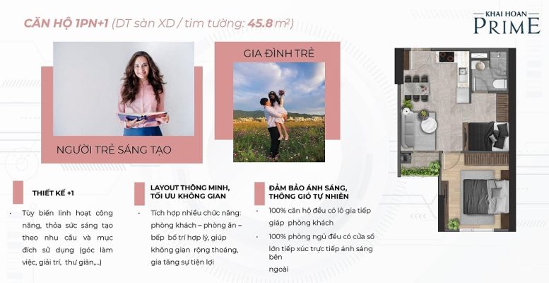 can ho 1pn du an can can ho khai hoan prime le van luong nhe be