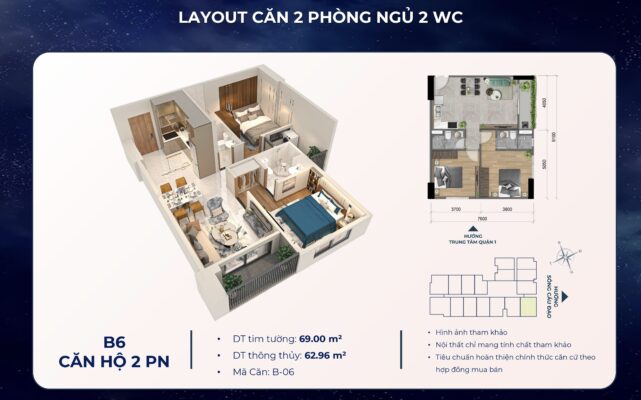 thiet ke layout 2pn goc 69m2 deluxe thap mika can ho khai hoan prime