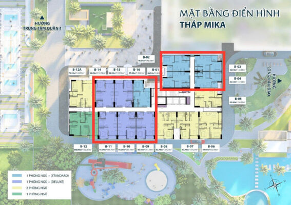 vi tri can ho 1pn tai thap mika khai hoan prime